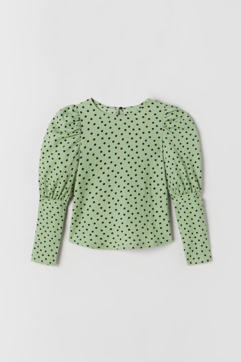 HAUT TEXTURÉ À POIS