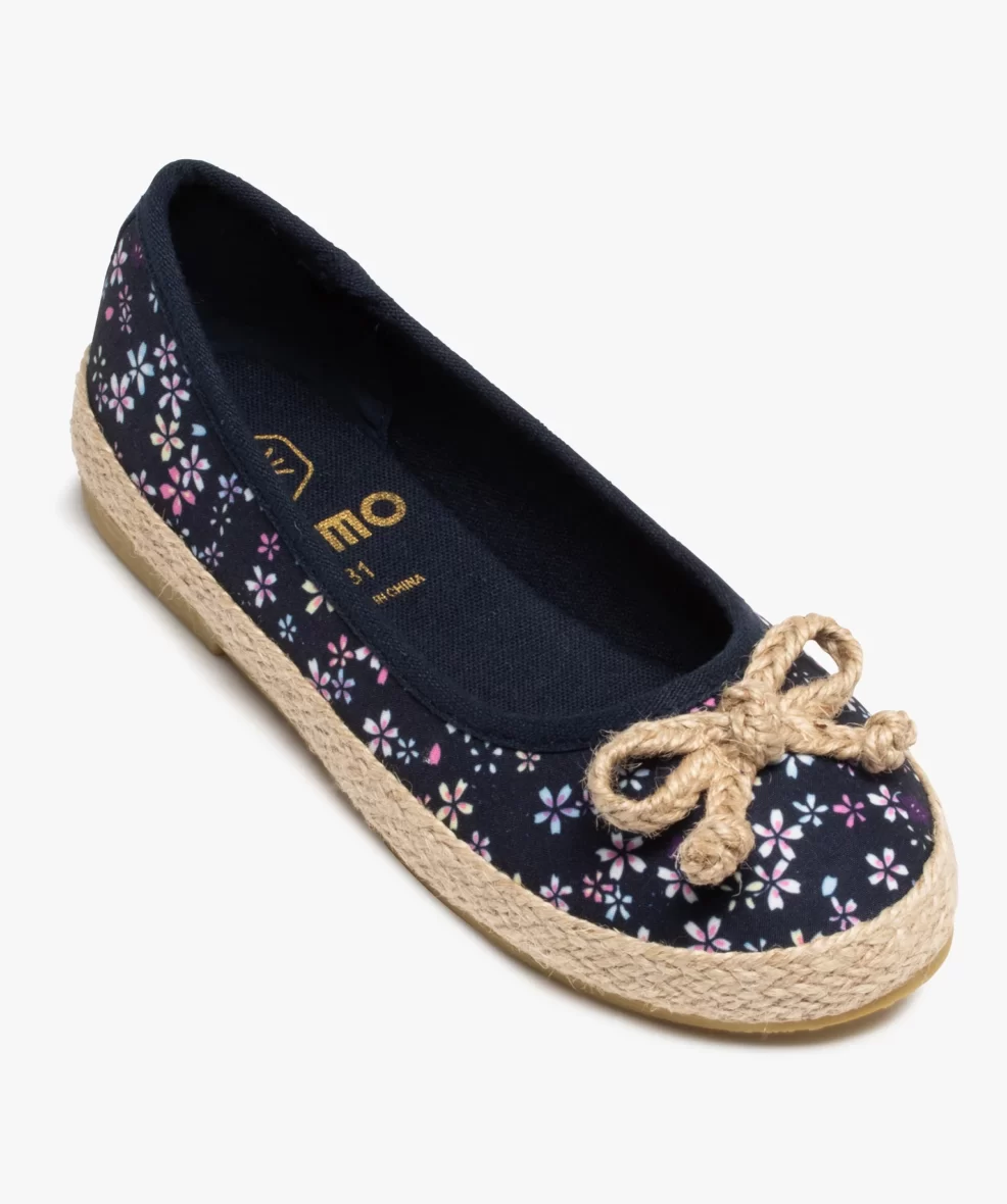 Ballerines fille en toile imprimée et semelle en corde imprime ( 34 )
