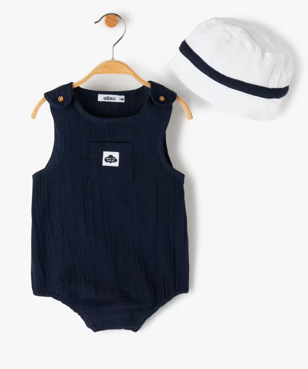 Ensemble barboteuse et chapeau