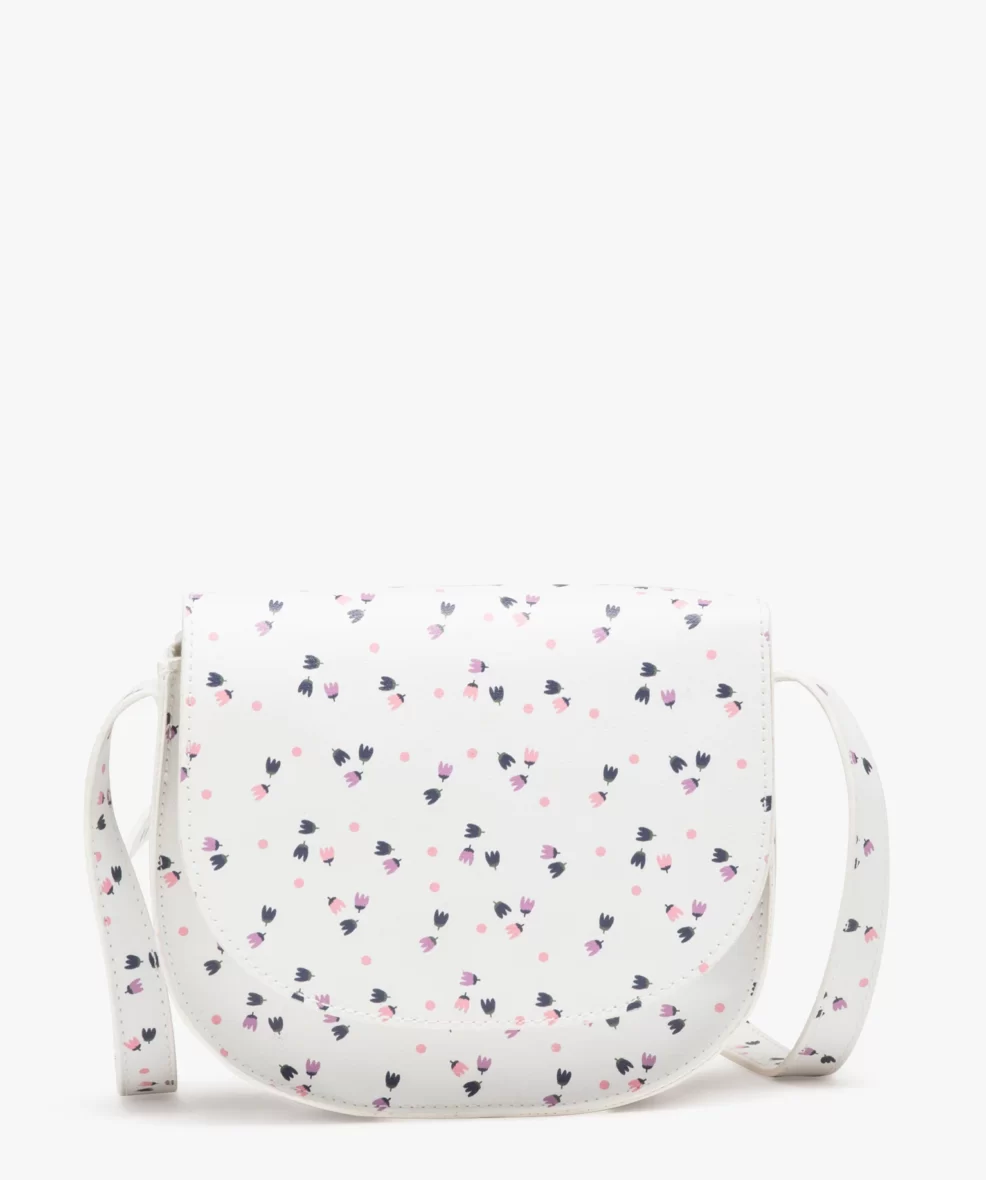 Sac besace avec bandoulière à motifs fleuris