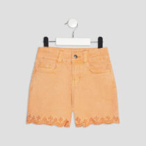 short-taille-haute-avec-broderie-orange-corail-fille-vue1-36165600698491064