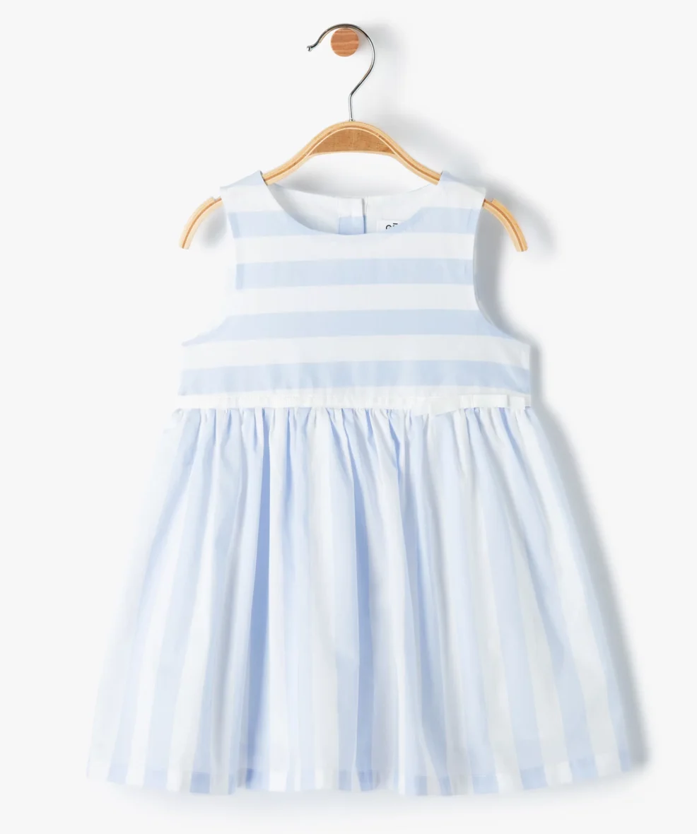 Robe bébé fille sans manches avec jupon